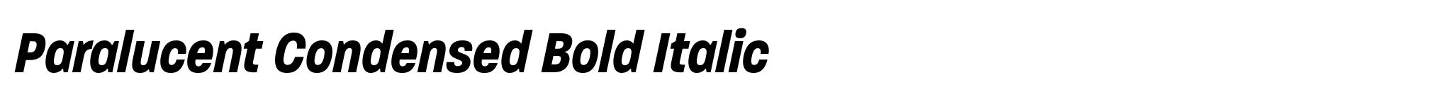 Paralucent Condensed Bold Italic image
